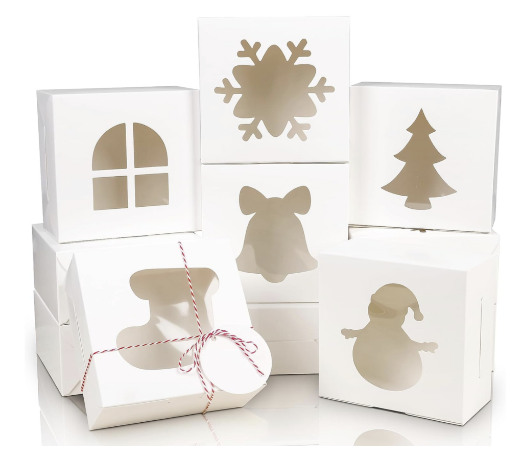 Christmas Cookie Boxes with Window